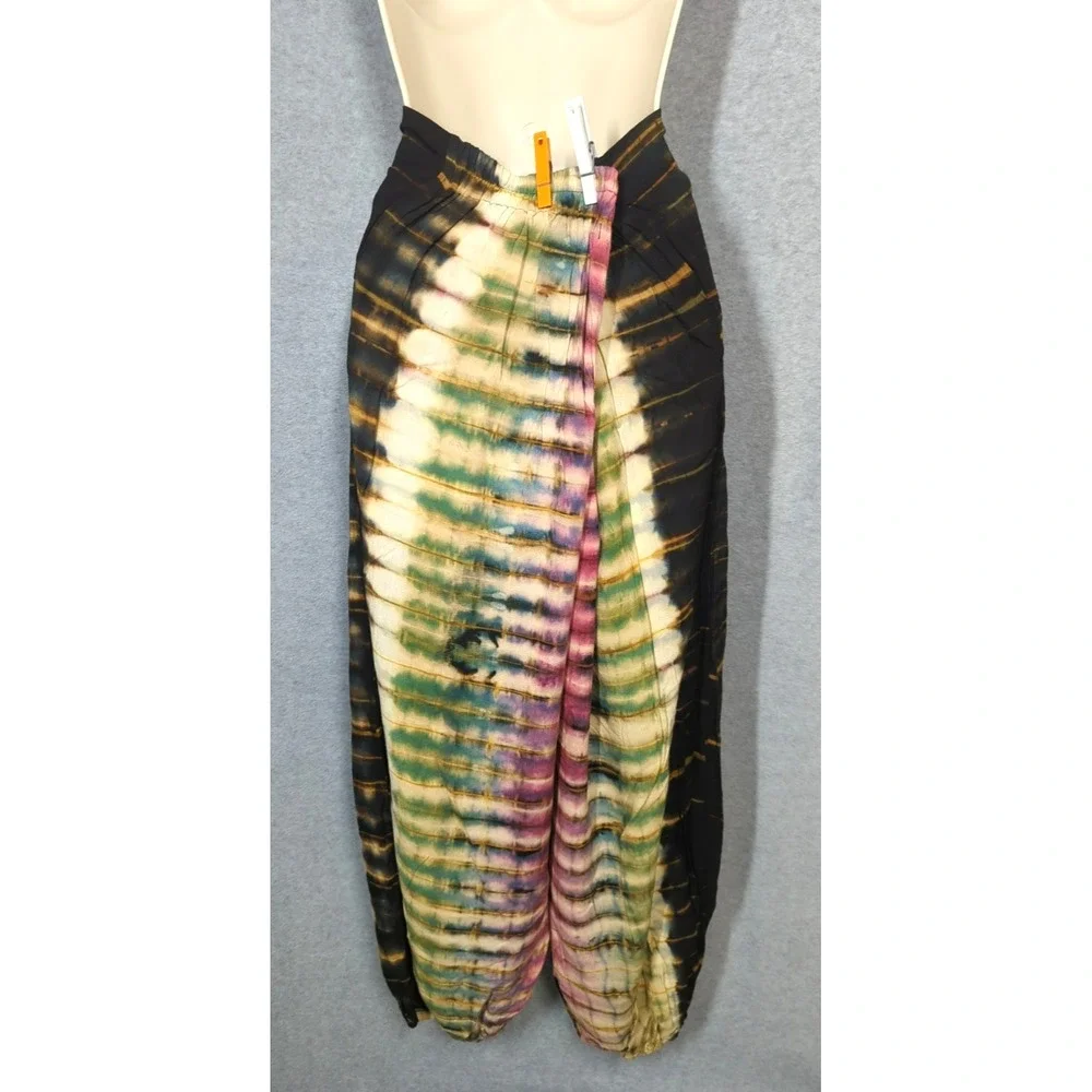 Earthbound Trading Co Harem Jogger Pants S Drop Waist Tie Dye Boho Trendy Flowy - Picture 5 of 9